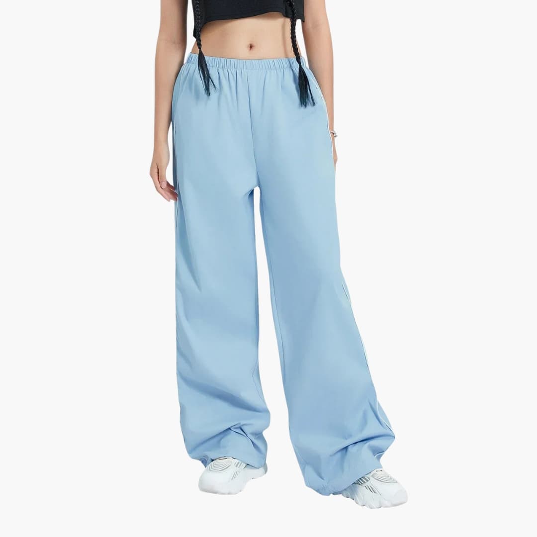 Ladies' Running Pants with Colorful Side Stripes