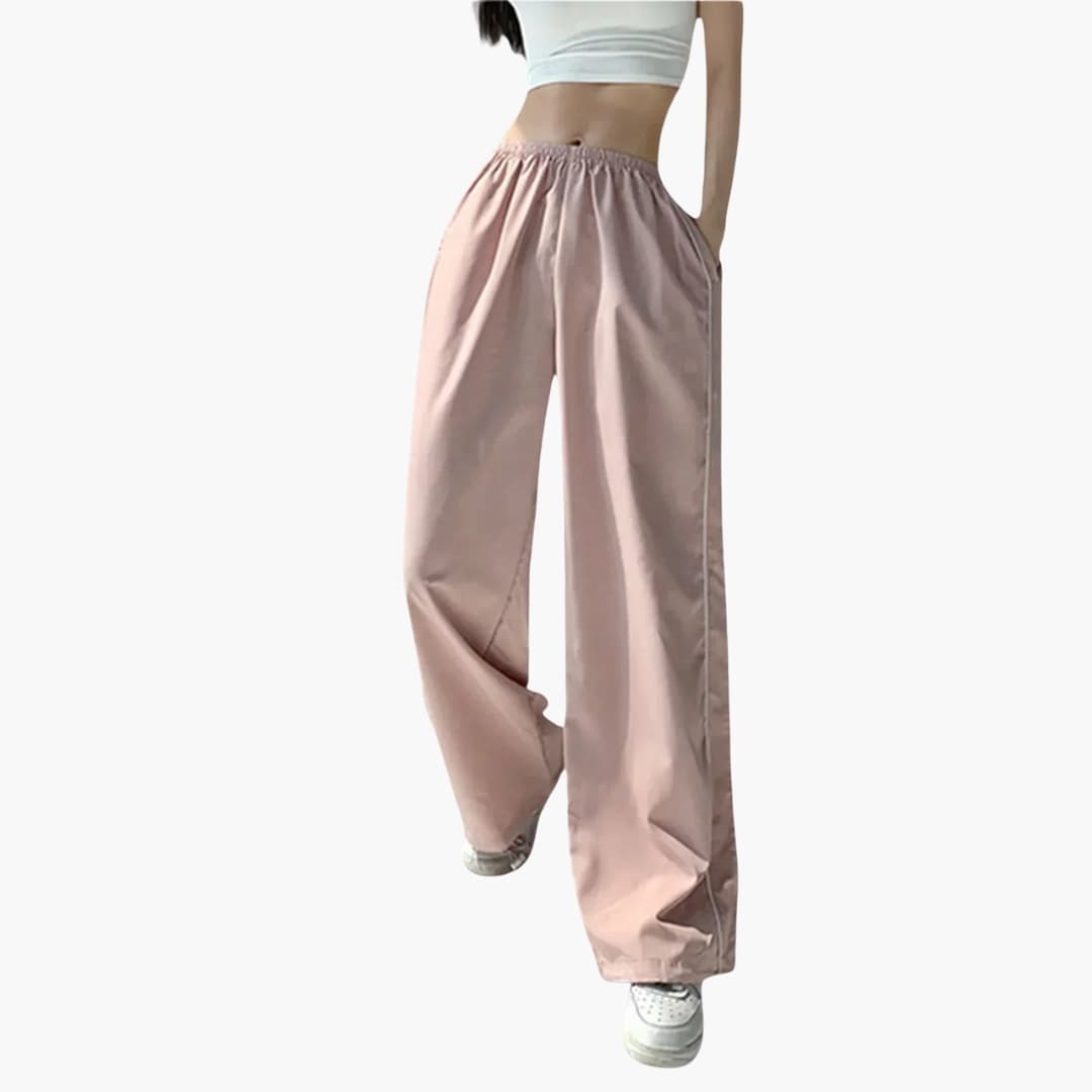Ladies' Running Pants with Colorful Side Stripes