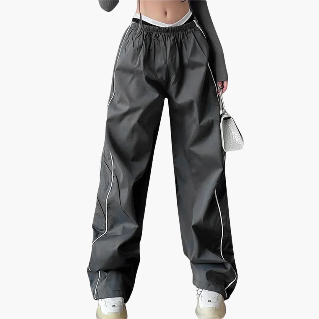 Ladies' Running Pants with Colorful Side Stripes