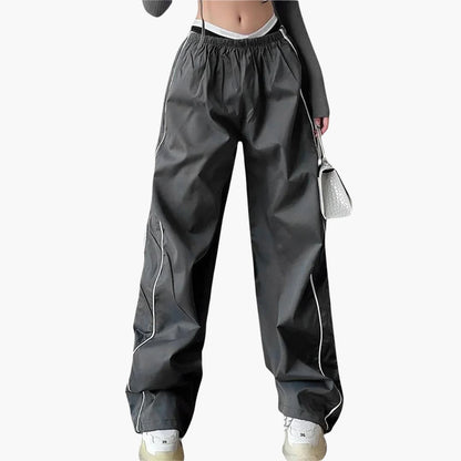 Ladies' Running Pants with Colorful Side Stripes