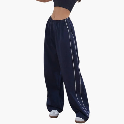 Ladies' Running Pants with Colorful Side Stripes
