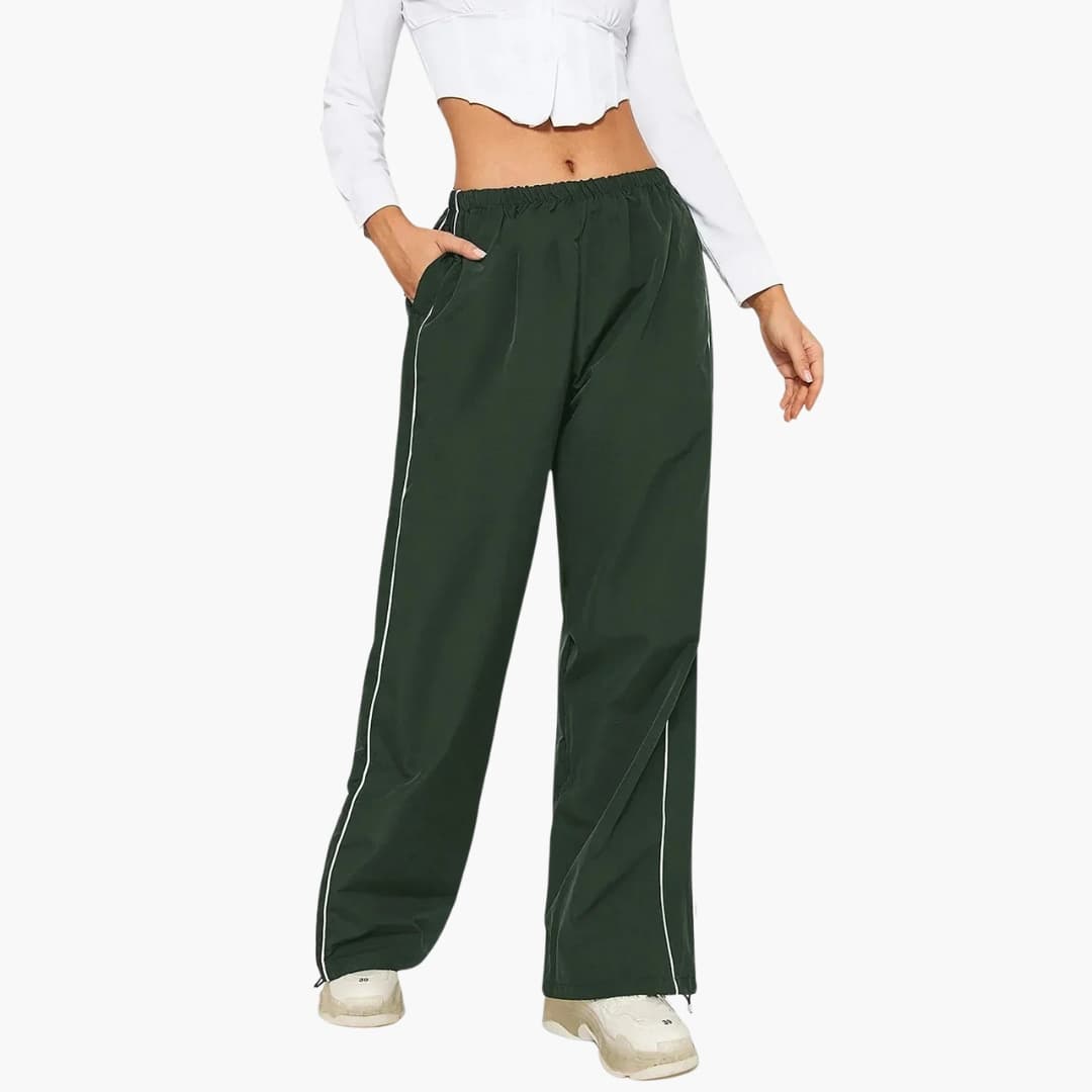 Ladies' Running Pants with Colorful Side Stripes
