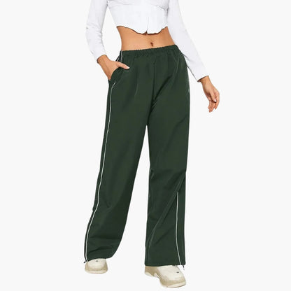 Ladies' Running Pants with Colorful Side Stripes