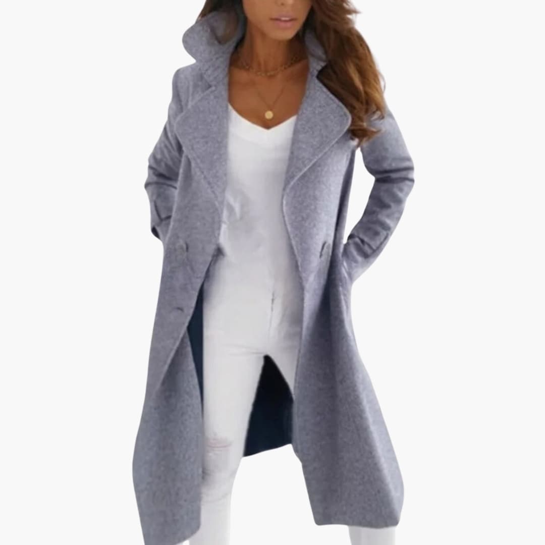 Classic Ladies Trench Coat with Straight Fit Sleeves