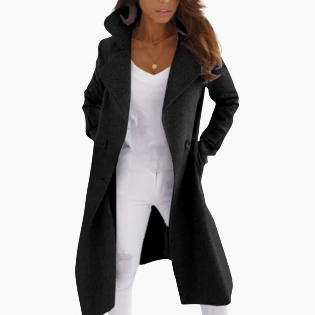 Classic Ladies Trench Coat with Straight Fit Sleeves