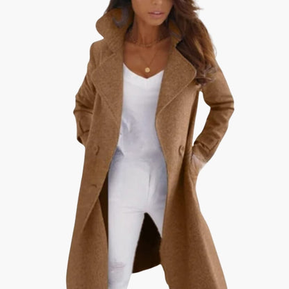 Classic Ladies Trench Coat with Straight Fit Sleeves