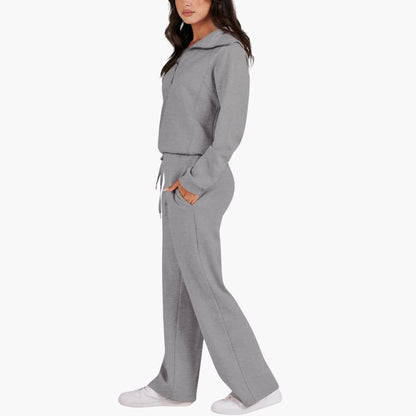 Comfy Women's Jogger Lounge Set with Zip Top