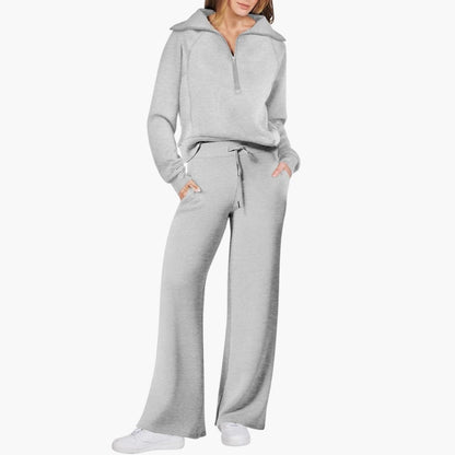 Comfy Women's Jogger Lounge Set with Zip Top