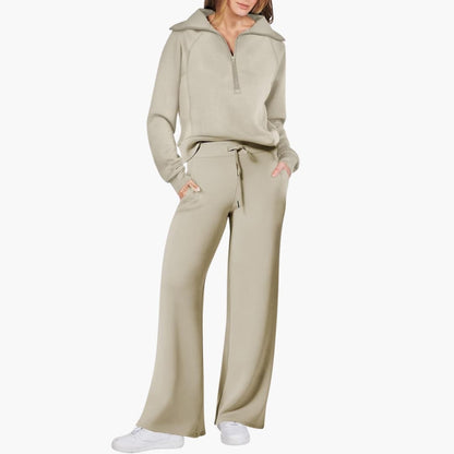 Comfy Women's Jogger Lounge Set with Zip Top