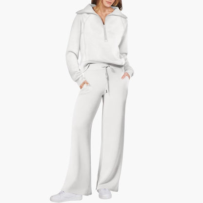 Comfy Women's Jogger Lounge Set with Zip Top