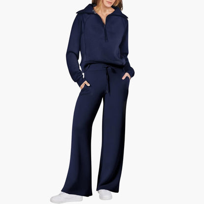 Comfy Women's Jogger Lounge Set with Zip Top