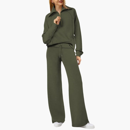 Comfy Women's Jogger Lounge Set with Zip Top