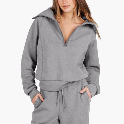 Comfy Women's Jogger Lounge Set with Zip Top