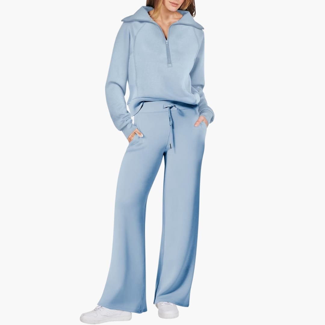 Comfy Women's Jogger Lounge Set with Zip Top