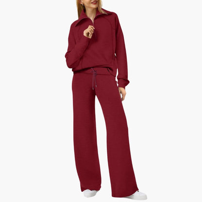 Comfy Women's Jogger Lounge Set with Zip Top
