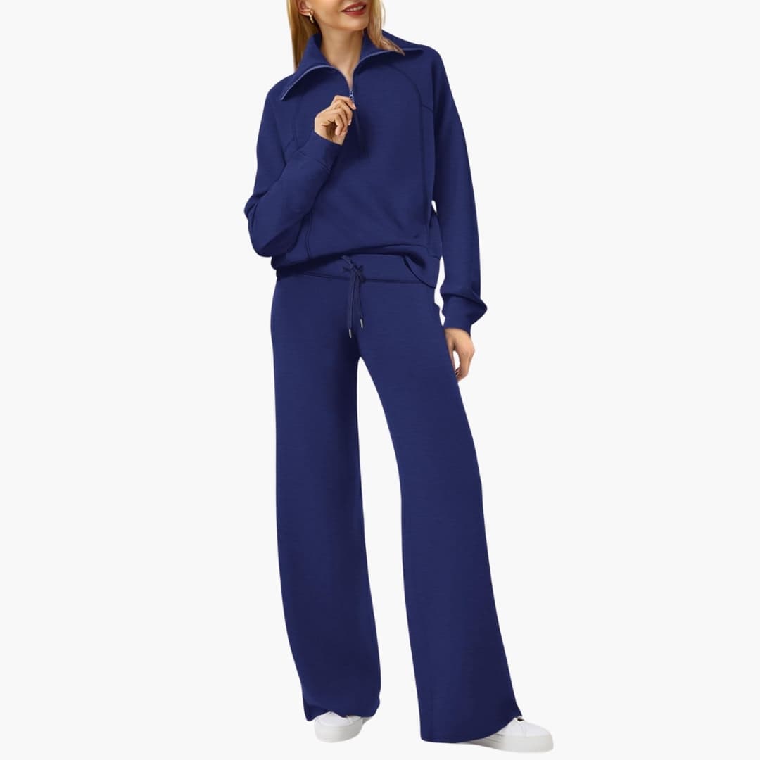 Comfy Women's Jogger Lounge Set with Zip Top