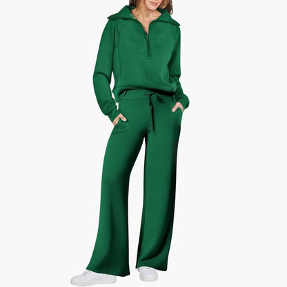 Comfy Women's Jogger Lounge Set with Zip Top