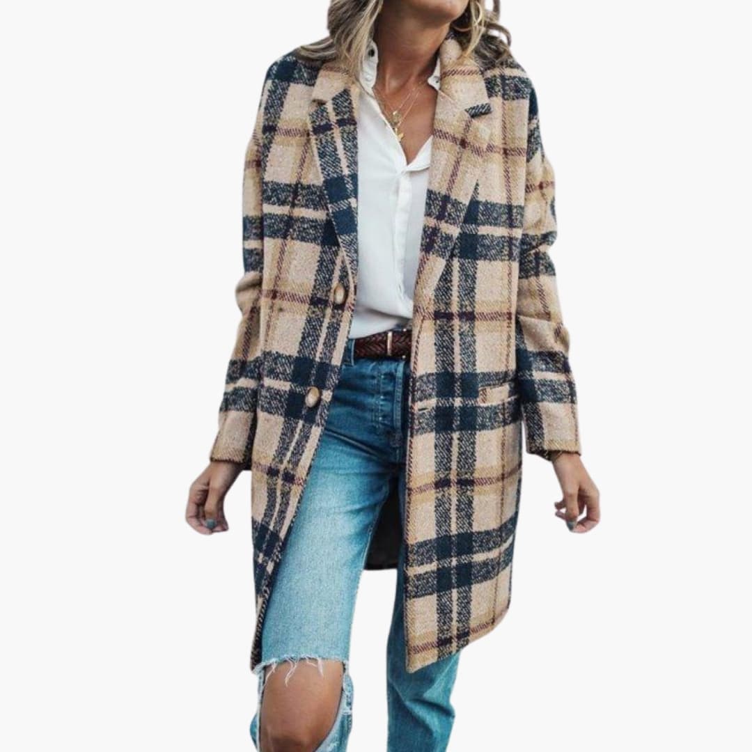 Ladies Classic Trench Coat with Buttons