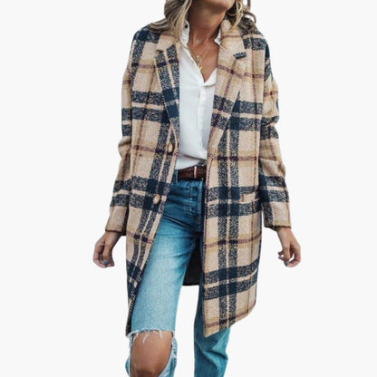 Ladies Classic Trench Coat with Buttons