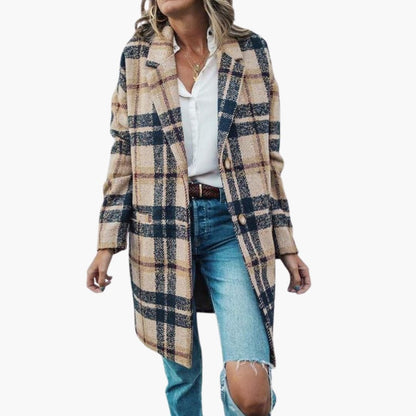Ladies Classic Trench Coat with Buttons