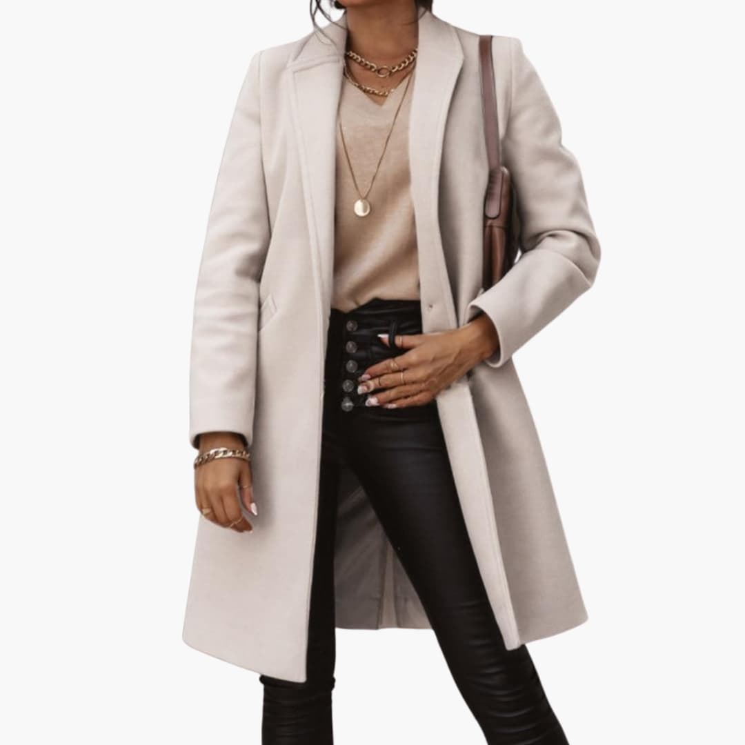 Ladies Classic Tailored Overcoat - Olytrend