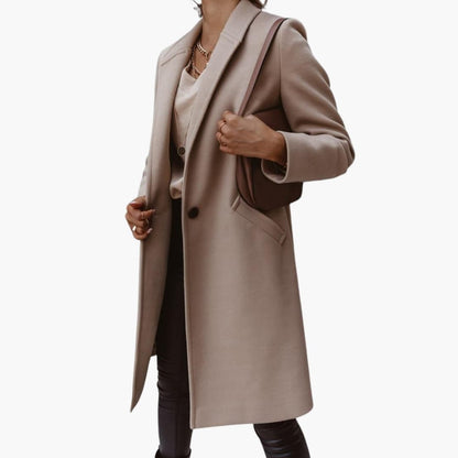 Classic Ladies Trench Coat with Button Front