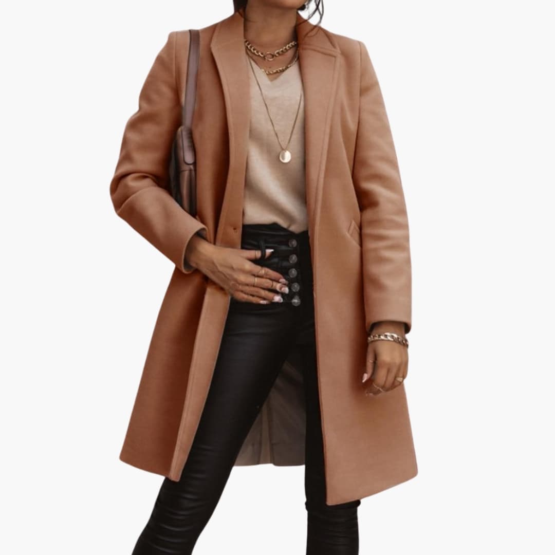 Classic Ladies Trench Coat with Button Front