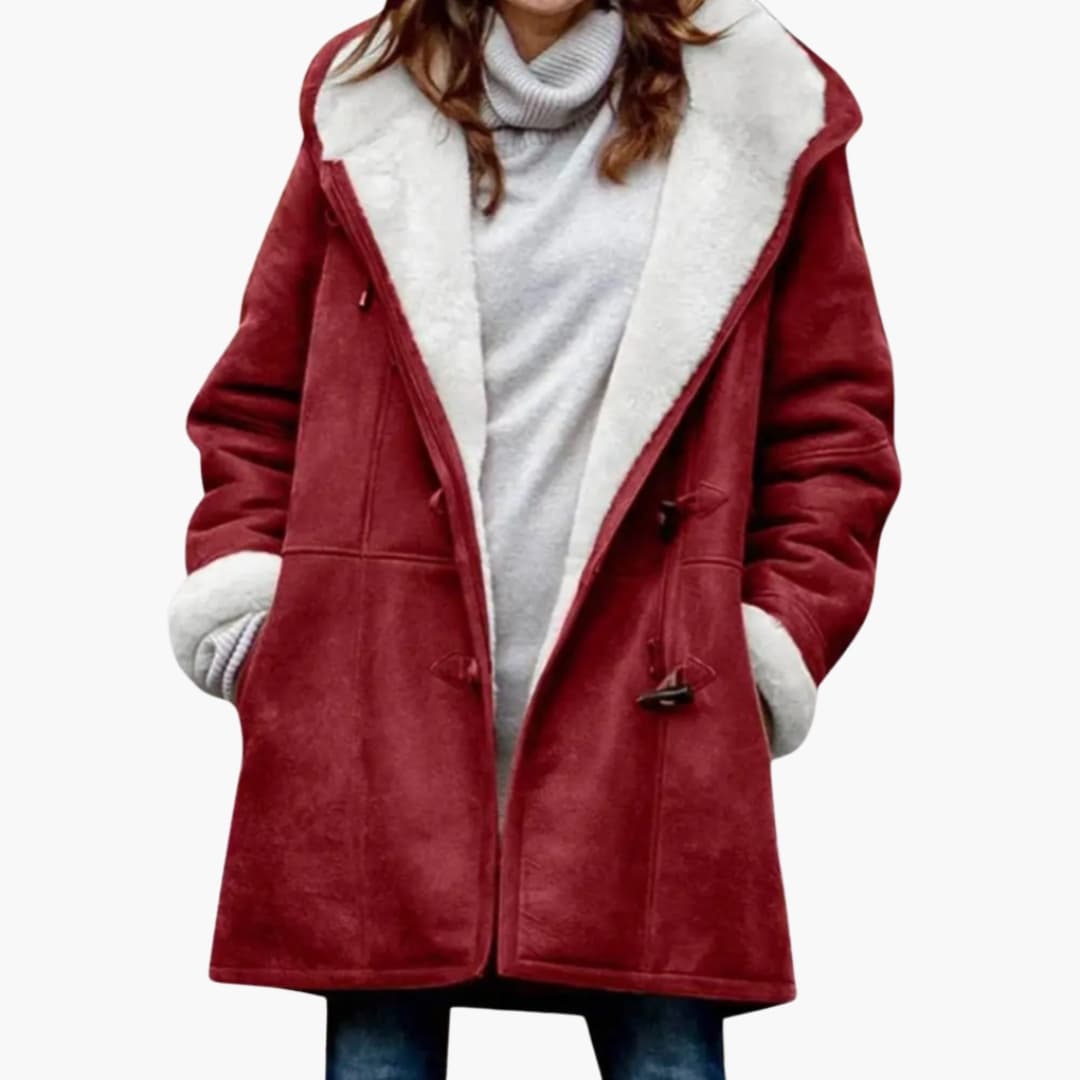 Warm Women's Parka Jacket with Pockets