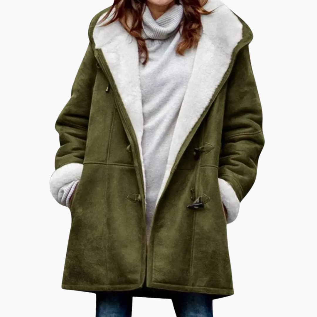 Warm Women's Parka Jacket with Pockets