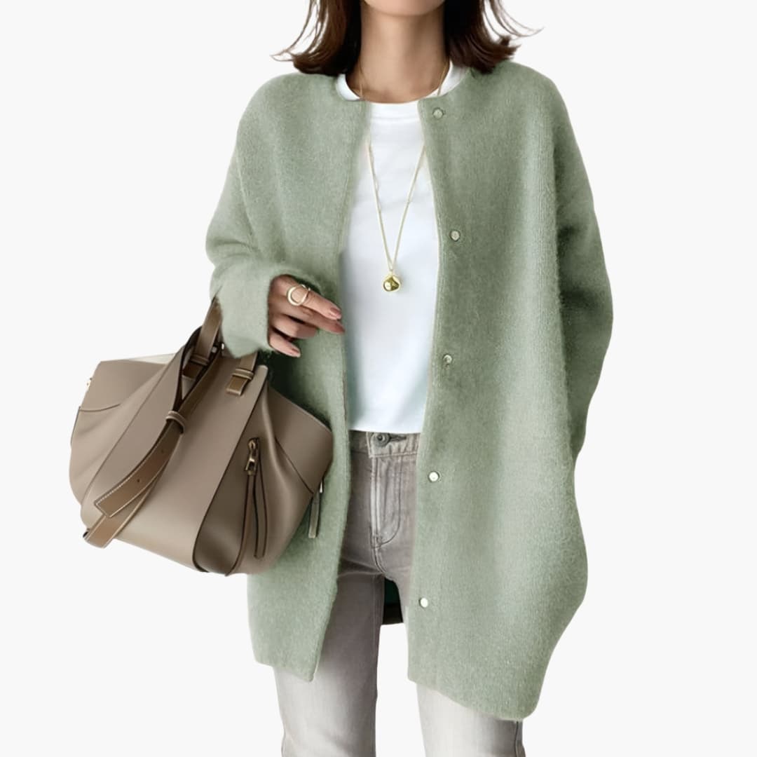 Ladies' Open Front Snap Button Sweater