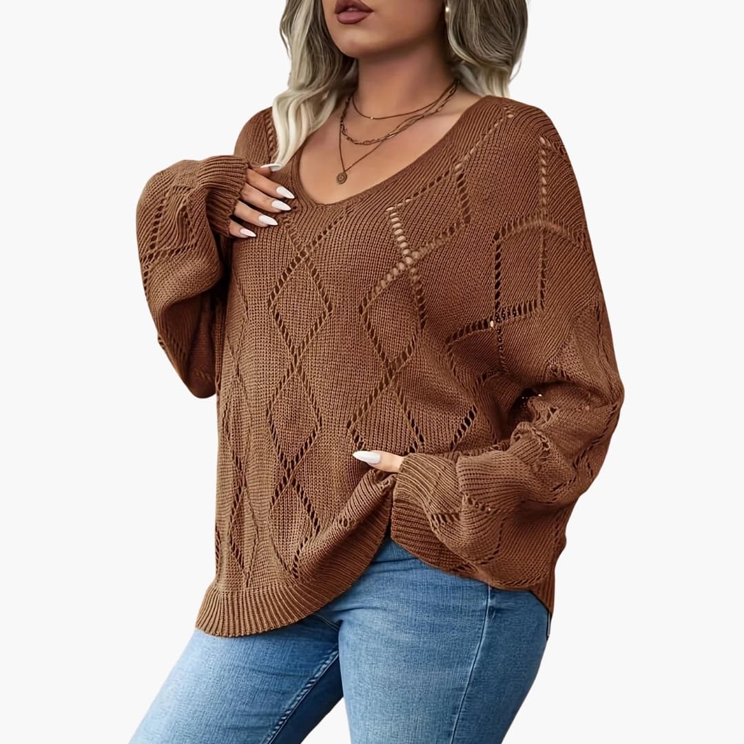 Comfy Women's Crew Neck Long Sleeve Sweater