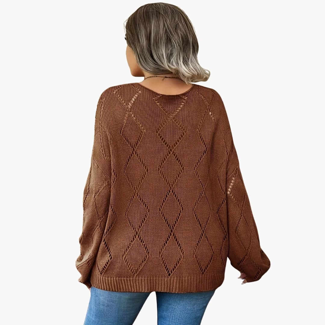 Comfy Women's Crew Neck Long Sleeve Sweater