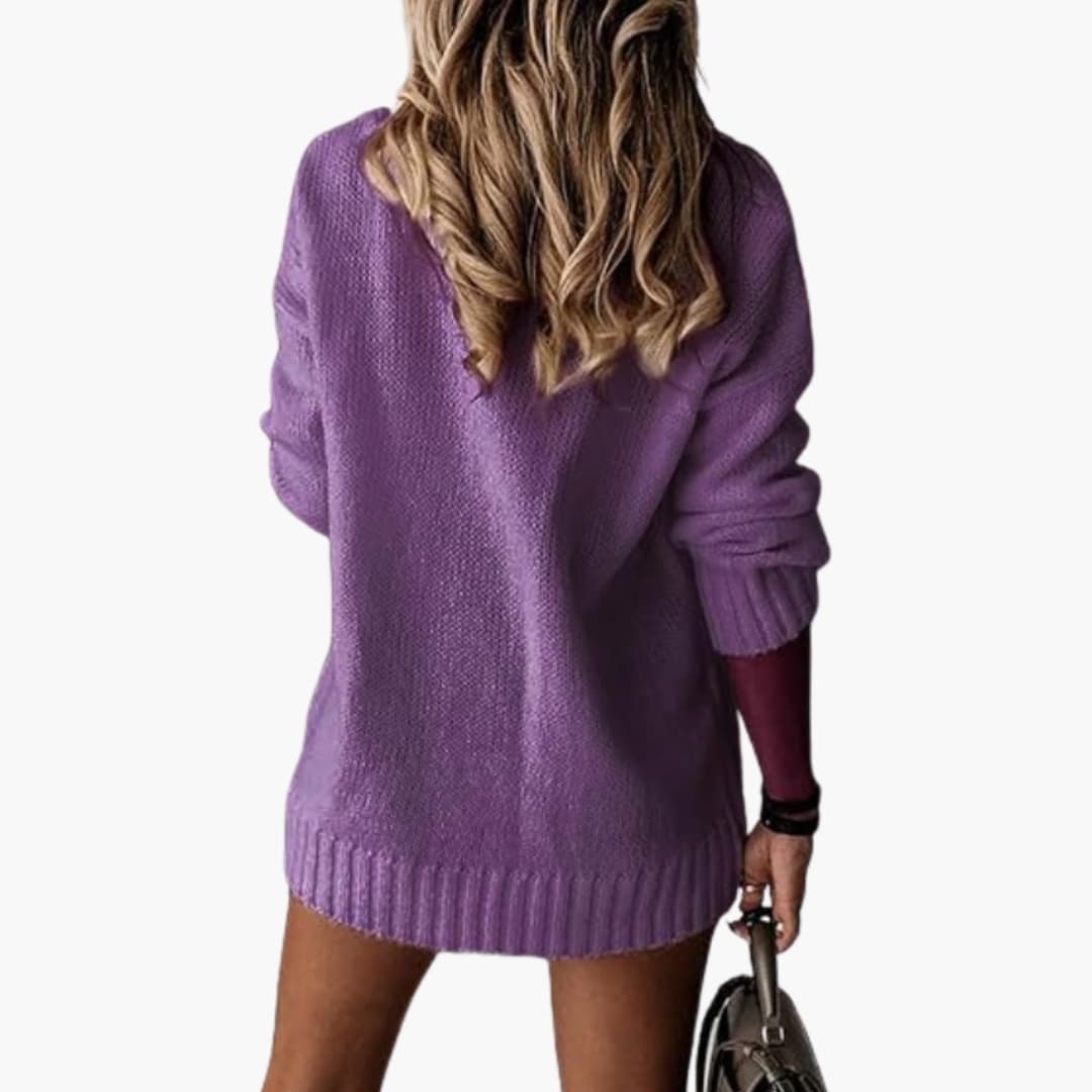 Comfy Women's V Neck Jumper Sweater