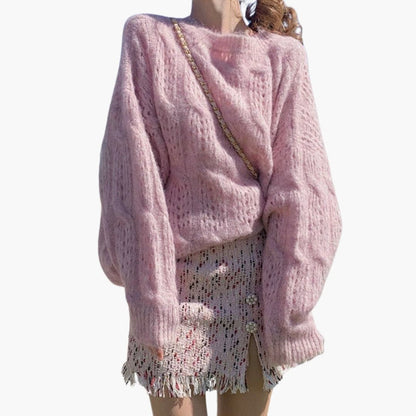 Ladies' Loose Knit Pullover Sweater