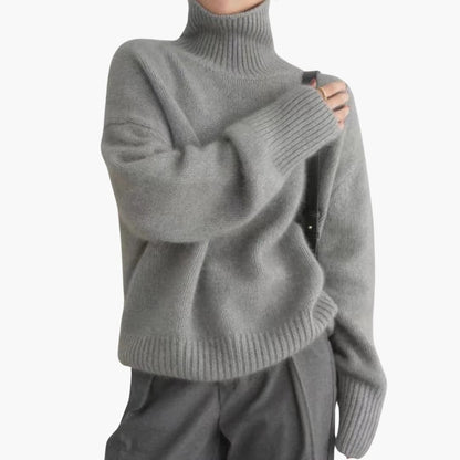 Feminine Crew Neck Ribbed Knit Sweater