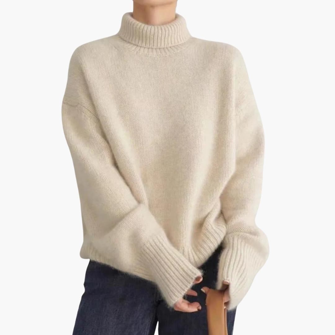 Feminine Crew Neck Ribbed Knit Sweater