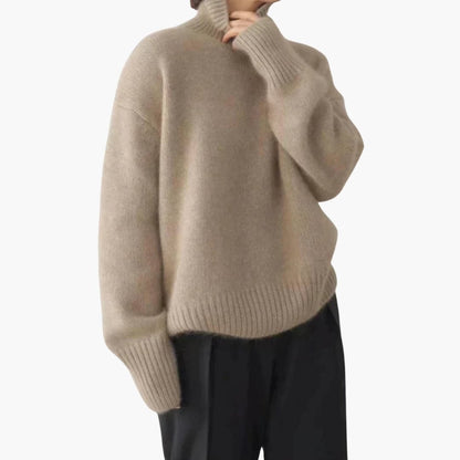 Feminine Crew Neck Ribbed Knit Sweater