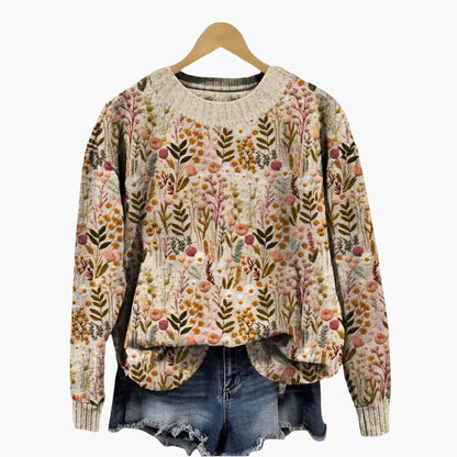 Soft Women's Crew Neck Ribbed Sweater