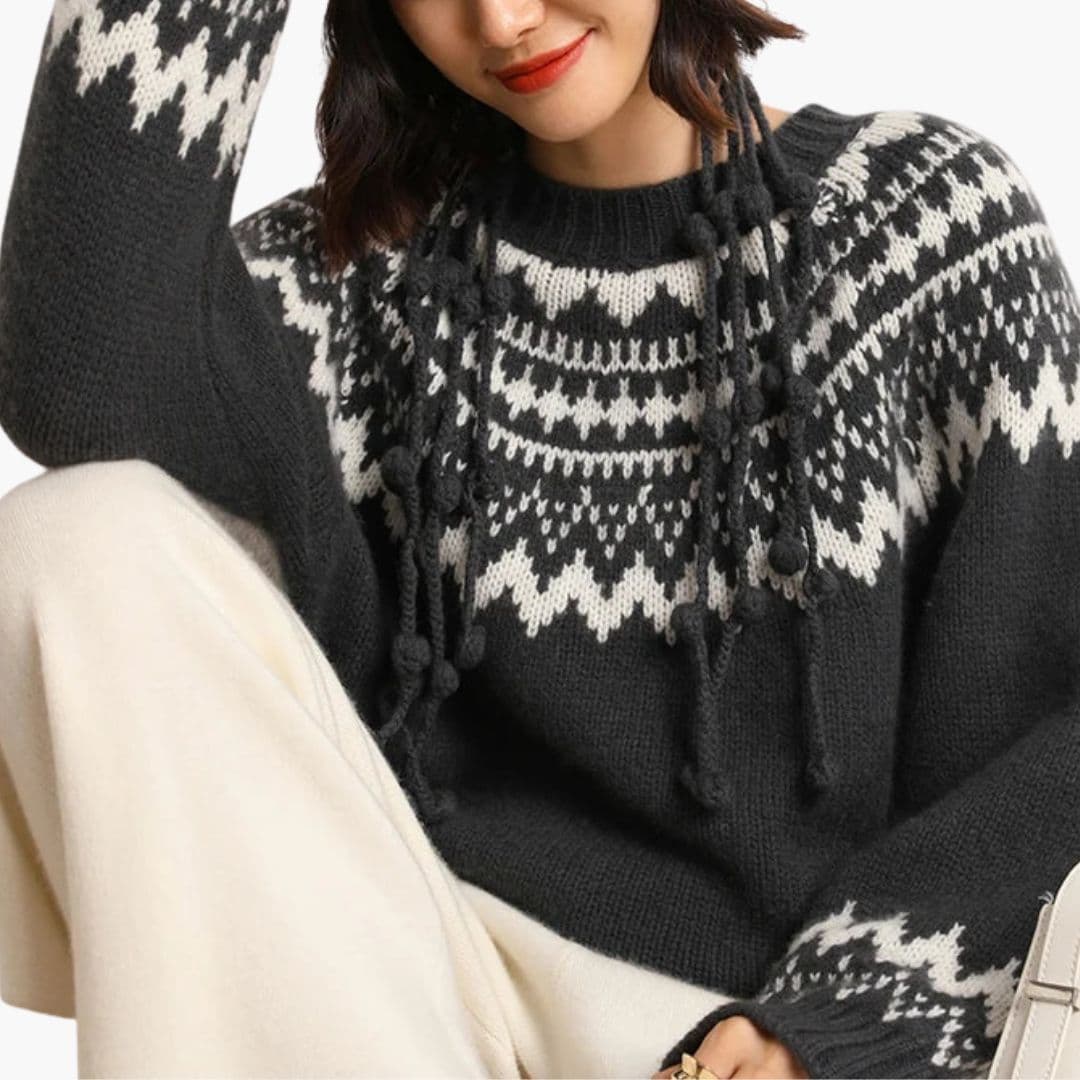 Classic Crew Neck Knit Women's Sweater