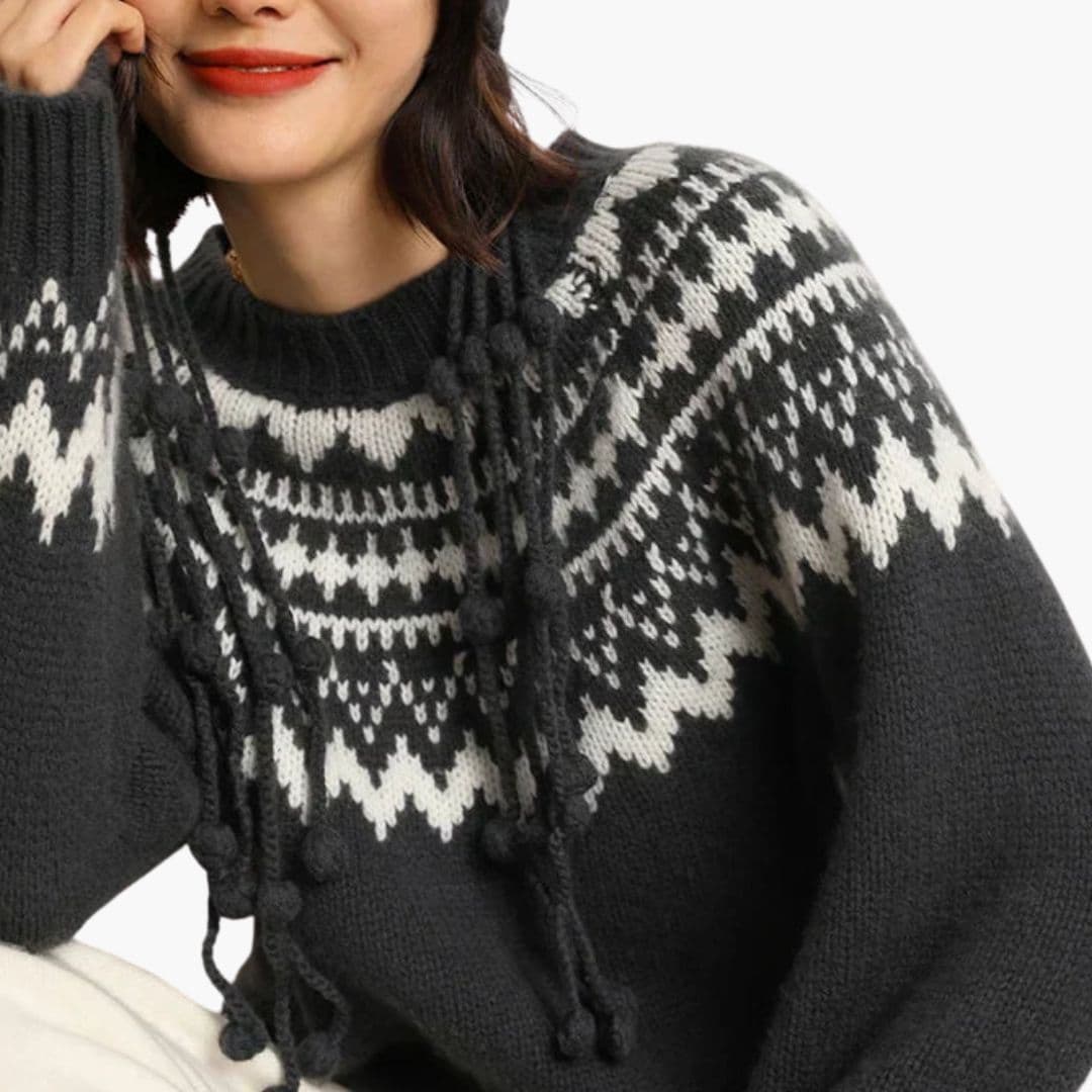Classic Crew Neck Knit Women's Sweater