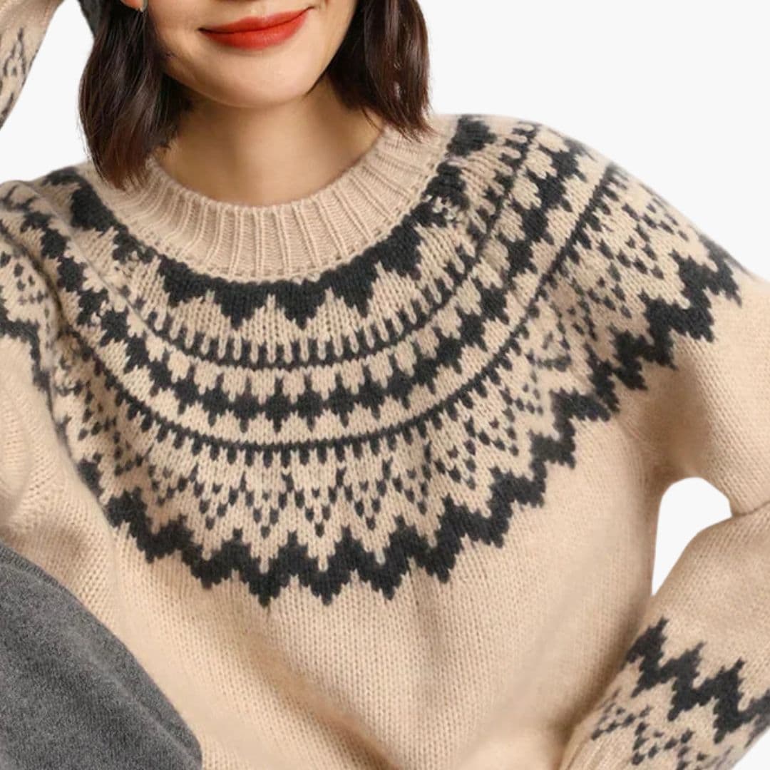 Classic Crew Neck Knit Women's Sweater