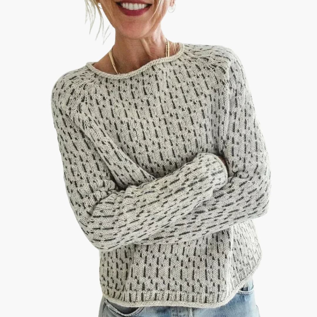 Ladies' Casual Striped Sweatshirt - Olytrend