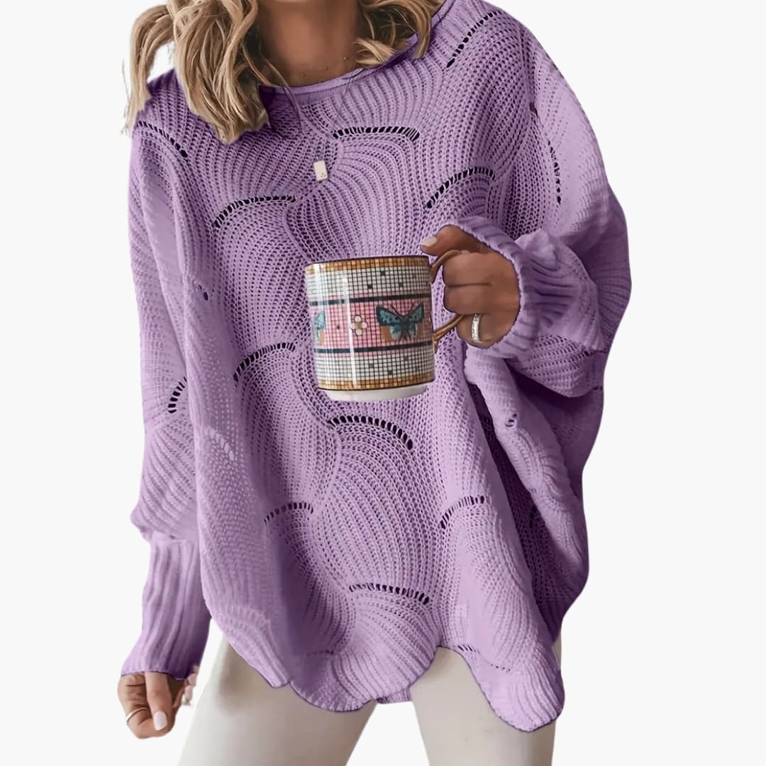 Comfortable Women's Oversized Crew Neck Sweater
