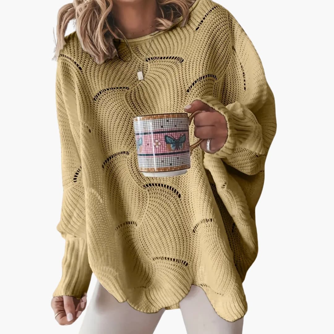 Comfortable Women's Oversized Crew Neck Sweater