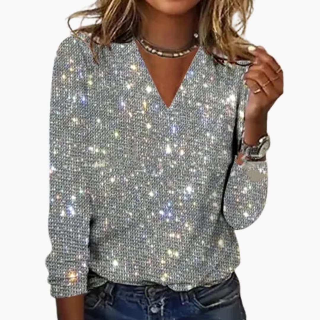 Soft V-Neck Women's Textured Knit Sweater - Olytrend