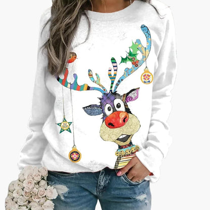 Cozy Women's Holiday Sweater with Long Sleeves