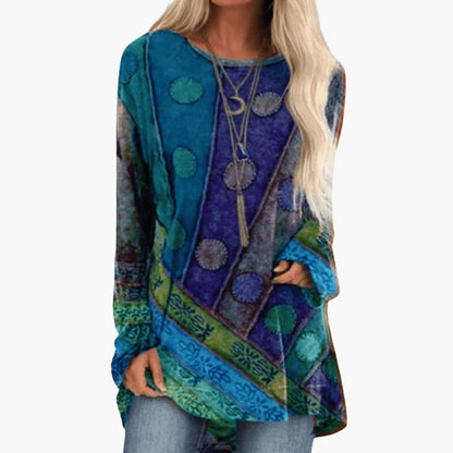 Stylish Women's Patchwork Tunic Top - Olytrend