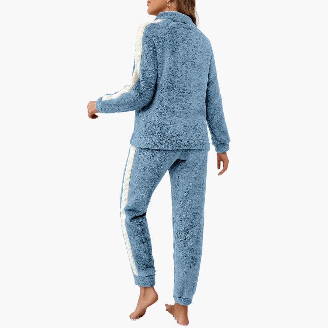 Ladies Cozy Sleepwear Set with Hoodie Top