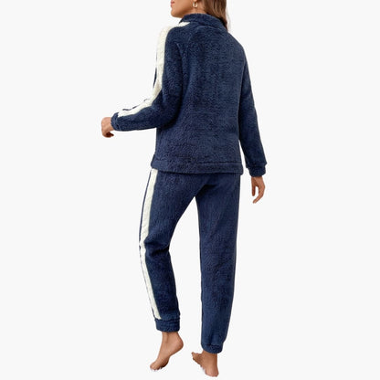 Ladies Cozy Sleepwear Set with Hoodie Top