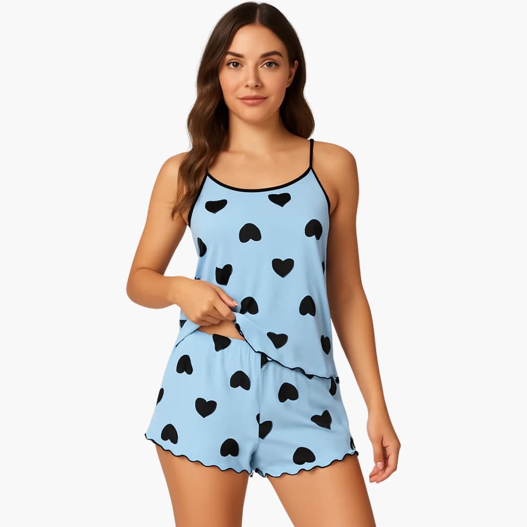 Ladies' Summer Sleep Shorts Pajama Set